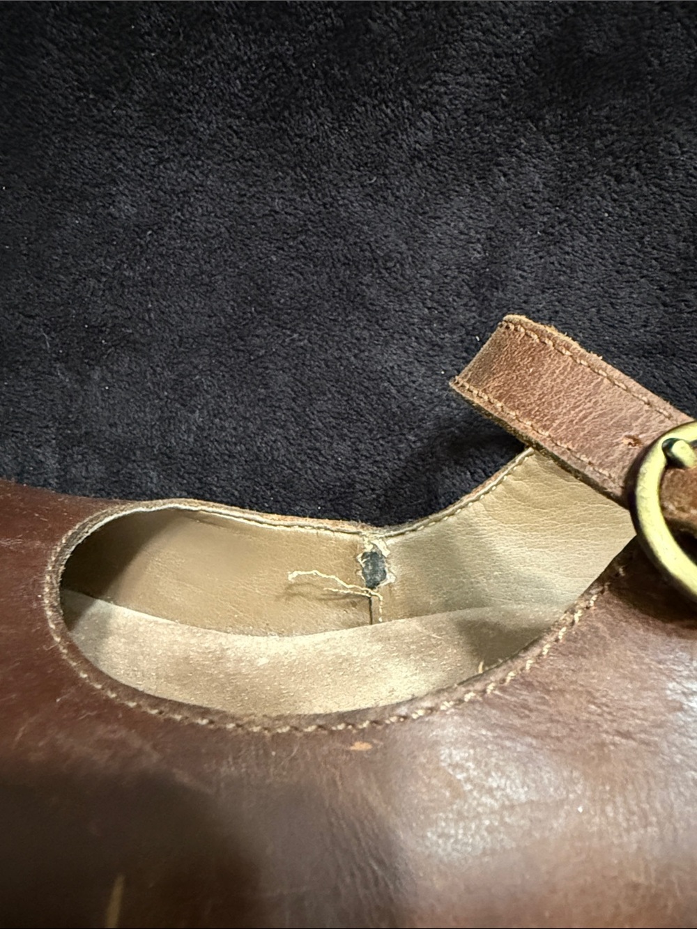 Dansko Brown Leather Mary Jane Slingback Clogs - Picture 3 of 3